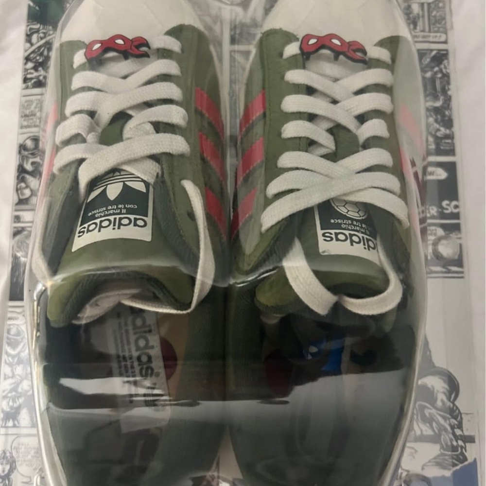 adidas Green and Red Sneakers